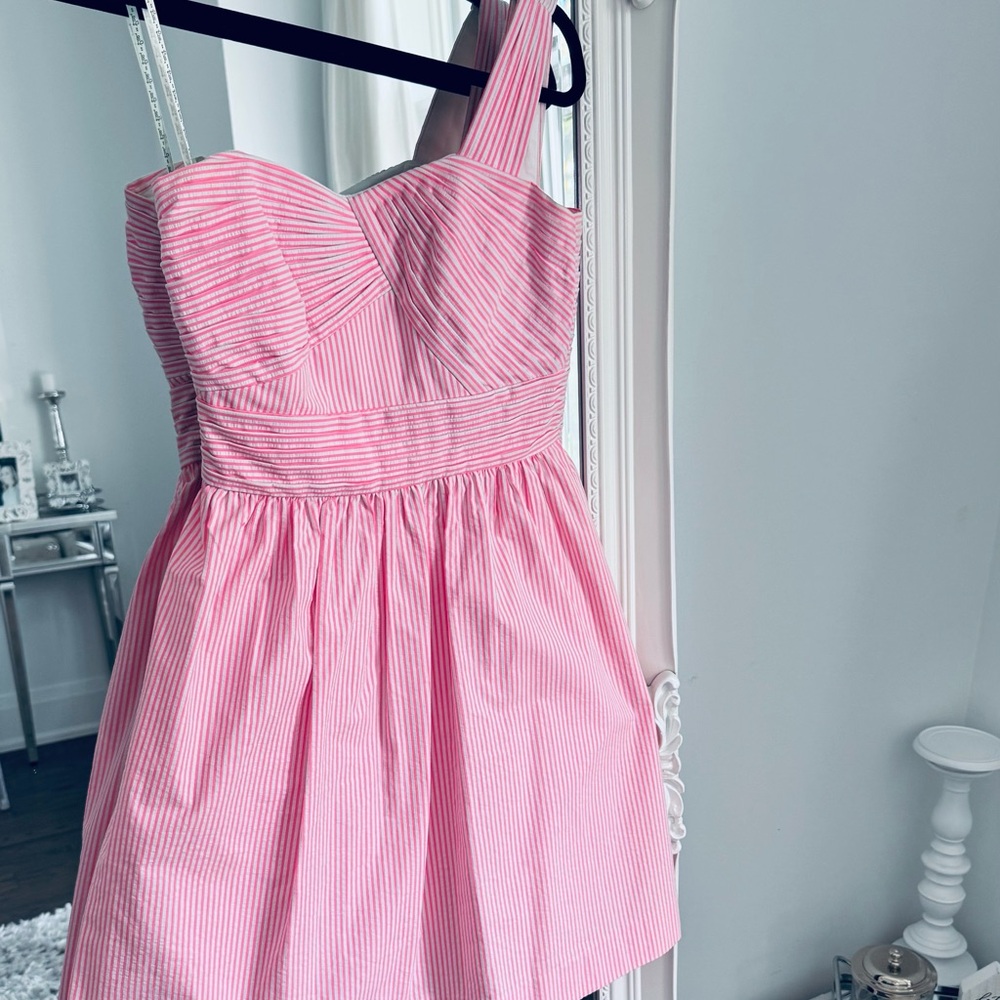 Pink and White Striped Dress by Lilly Pulitzer in size 2